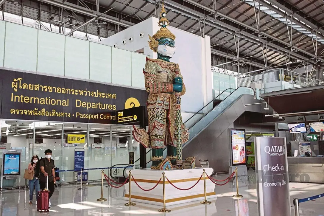 Suvarnabhumi International Airport in Bangkok, Thailand.