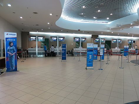 Malaysia Airlines' counters