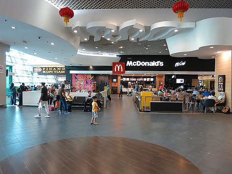 Shops and services at terminal