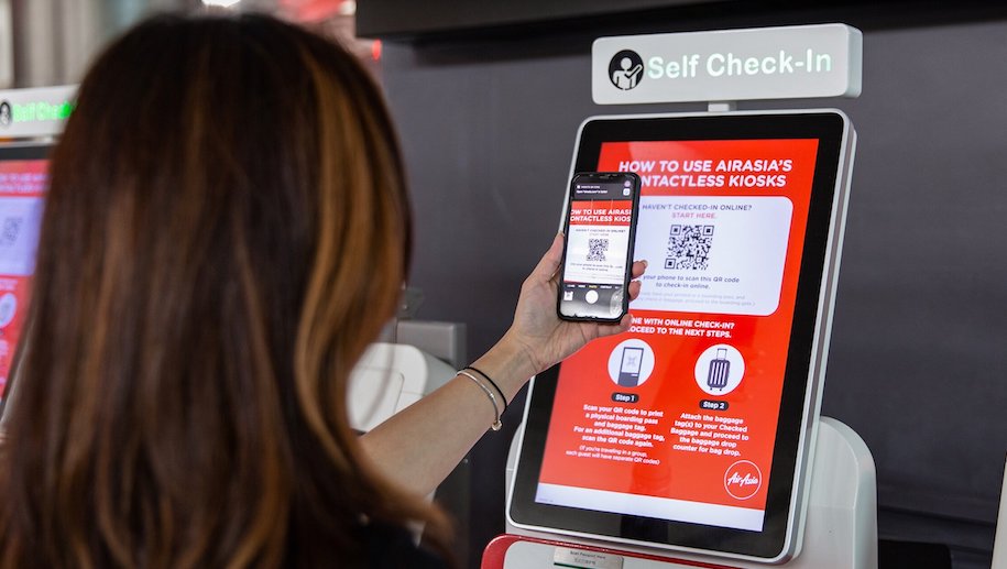 AirAsia introduced contactless kiosks and contactless payment options at airports in Malaysia