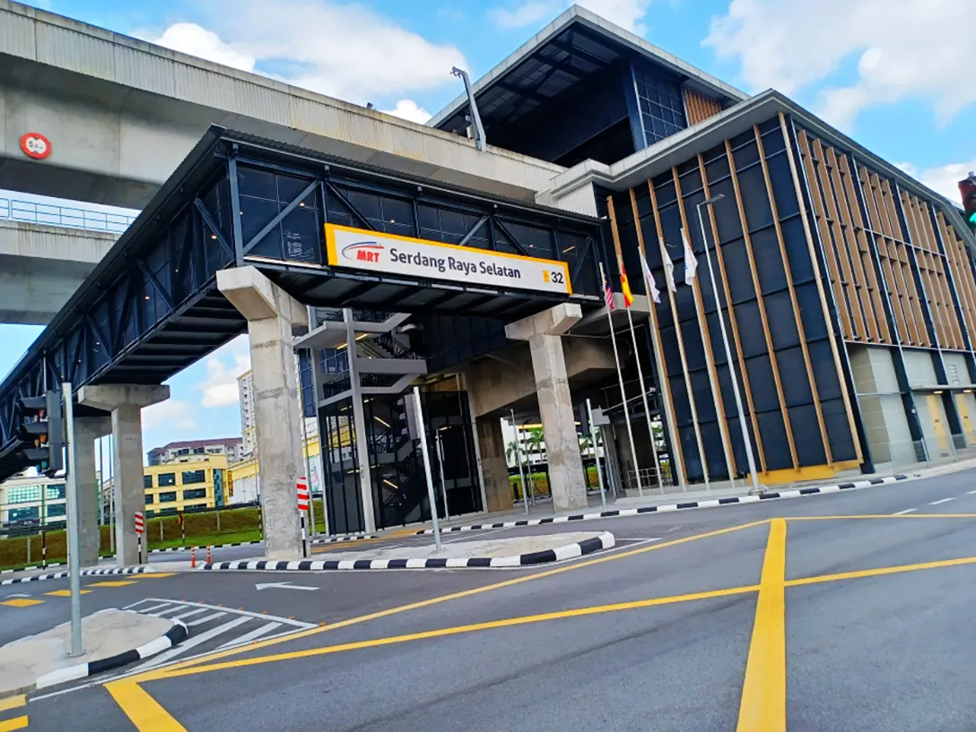 Entrance A of the Serdang Raya Selatan MRT station