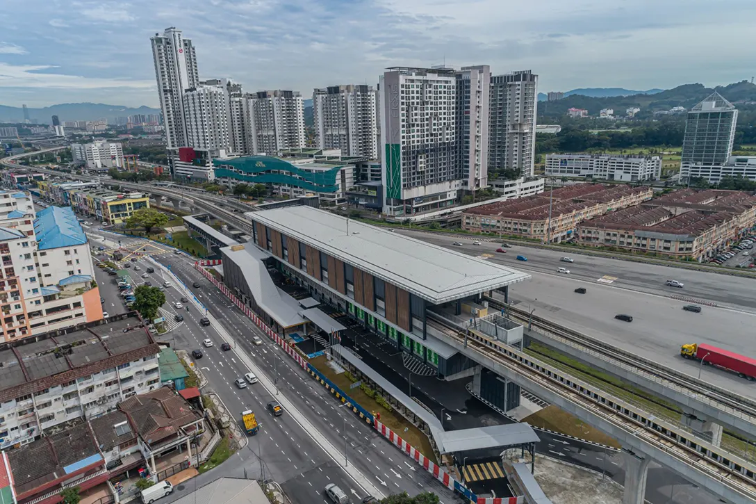 Overview photo of the Serdang Raya Utara MRT Station