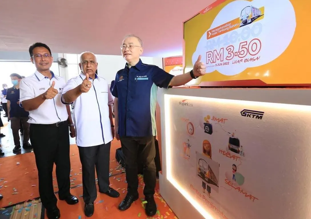 Dr Wee: KL Sentral-Subang airport Skypark Link fare cut from RM10 to RM3.50