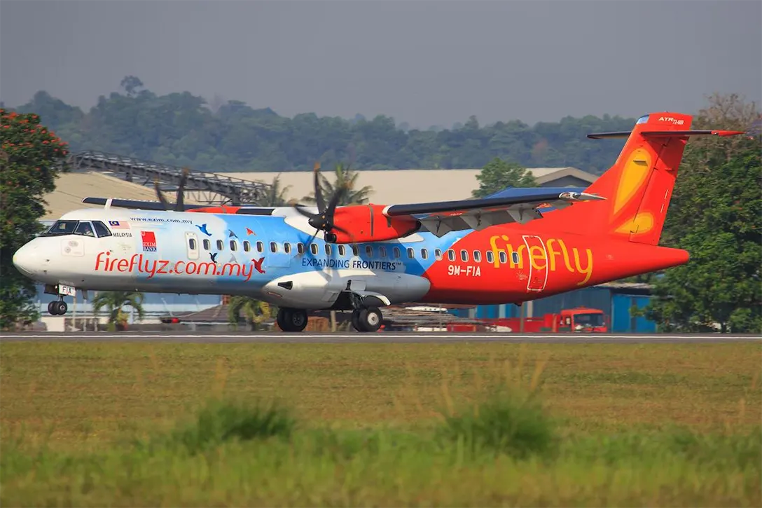 ATR 72s operated by Firefly and Batik Air are the largest passenger aircraft currently flying from Subang Airport. - Credit: Mike Fuchslocher/Alamy Stock Photo