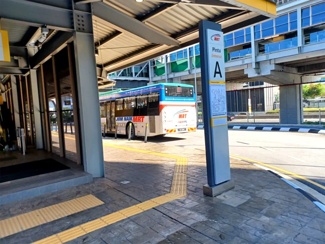 Entrance A of the Sri Damansara Barat MRT station