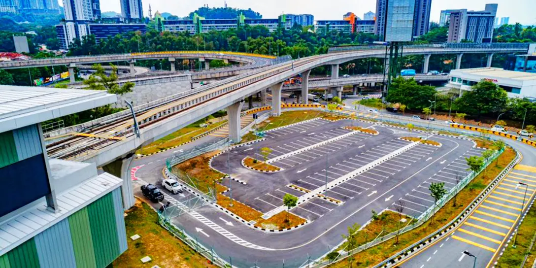 Park and Ride facility at Sri Damansara Sentral MRT station