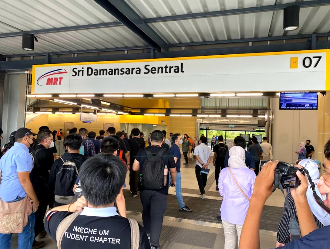 Entrance of the Sri Damansara Sentral MRT station