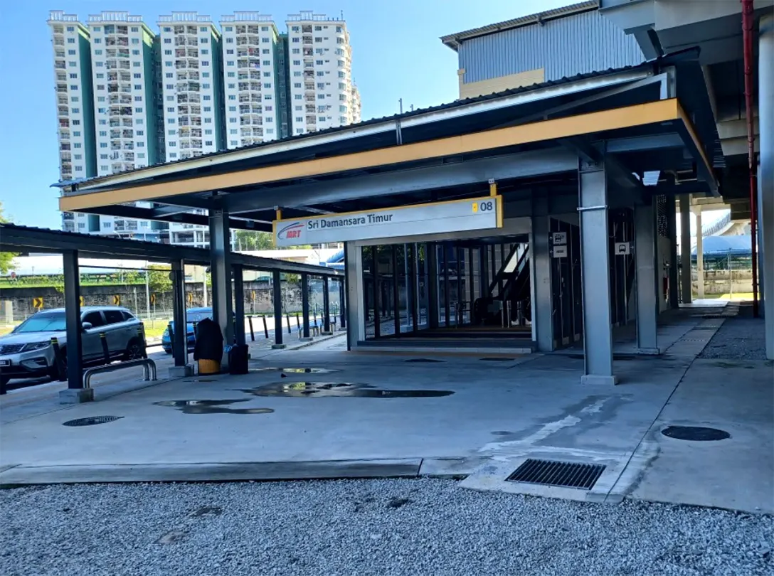 Entrance A of Sri Damansara Timur MRT station