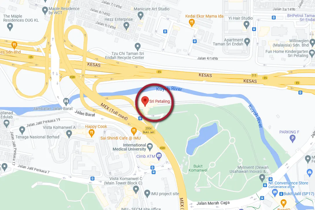 Location of Sri Petaling LRT station