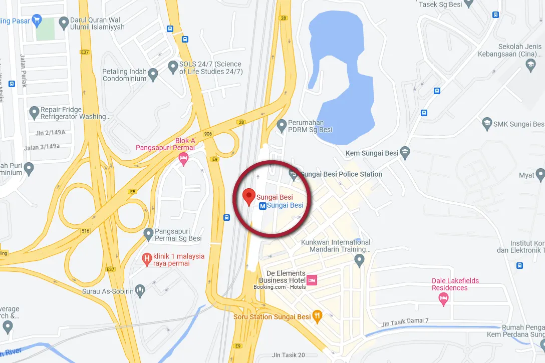 Location of Sungai Besi LRT station