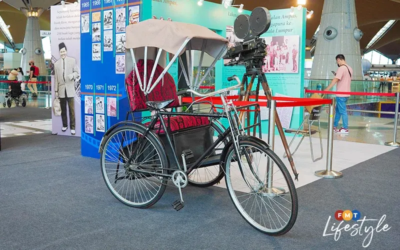 Many props from his films are on display, including the trishaw from his directorial debut, ‘Penarek Becha’. (Shafiq Hashim @ FMT Lifestyle)