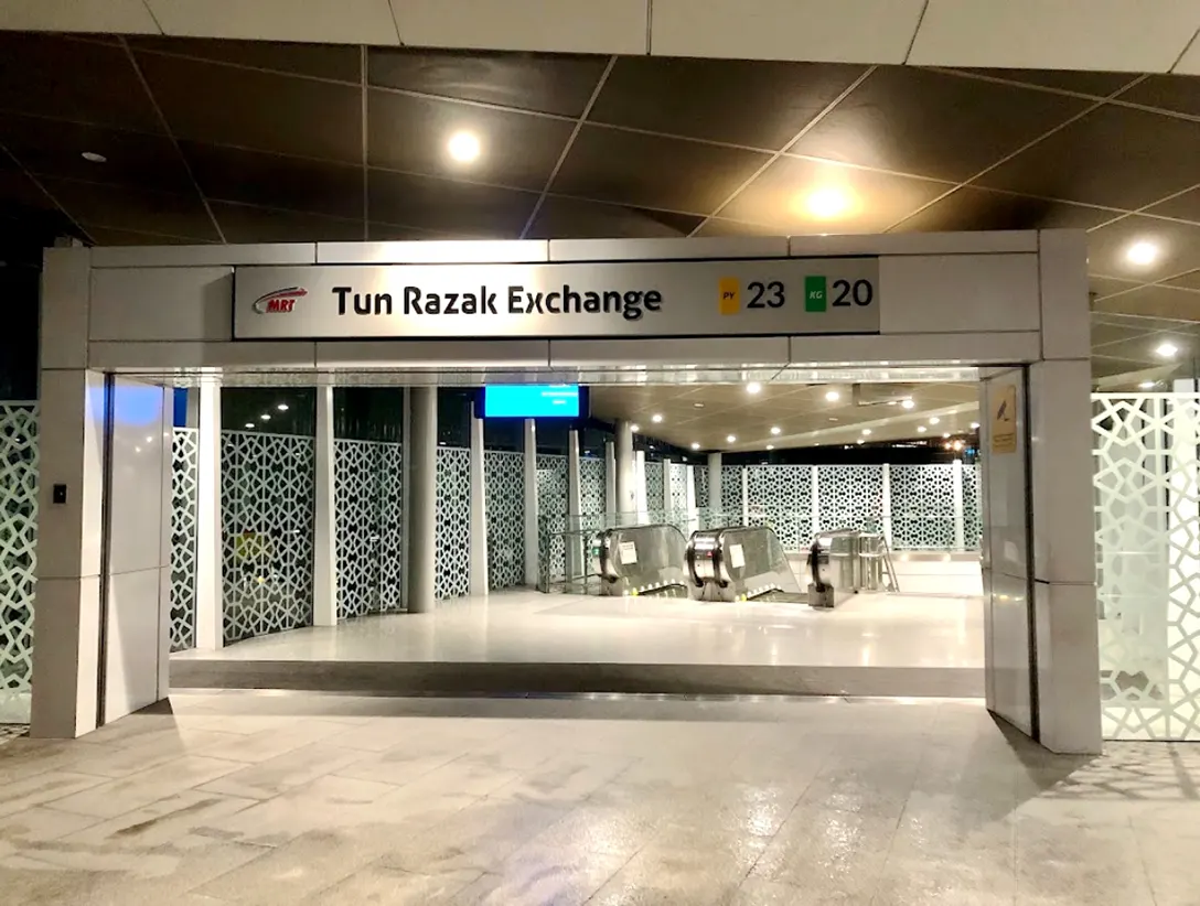 Entrance to the Tun Razak Exchange MRT station