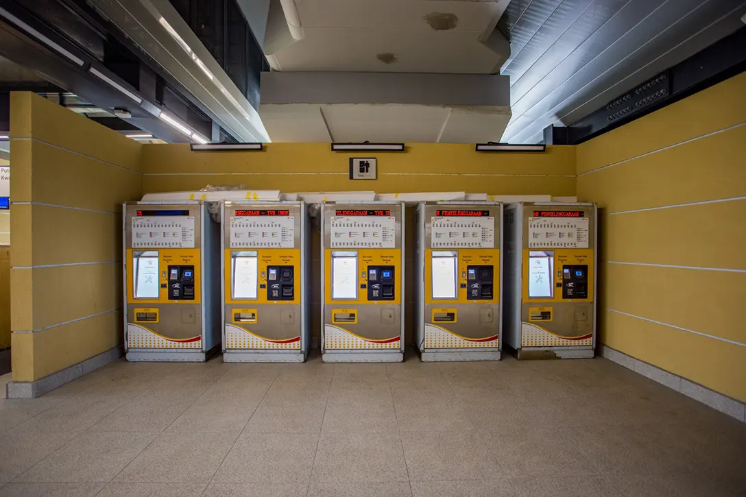 The completed installation of ticket vending machine at the UPM MRT Station