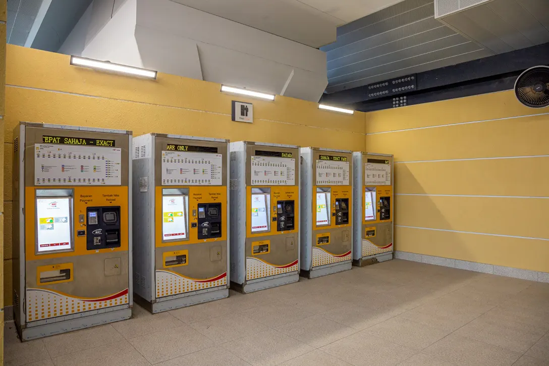 Ticket vending machine system in progress at the UPM MRT Station
