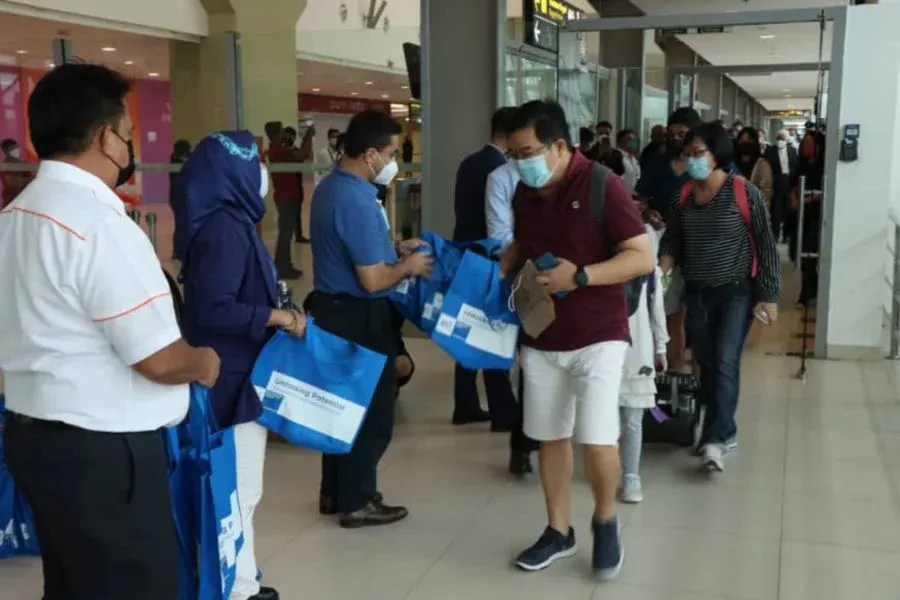 First VTL passengers via AirAsia flight arrive at Penang International Airport